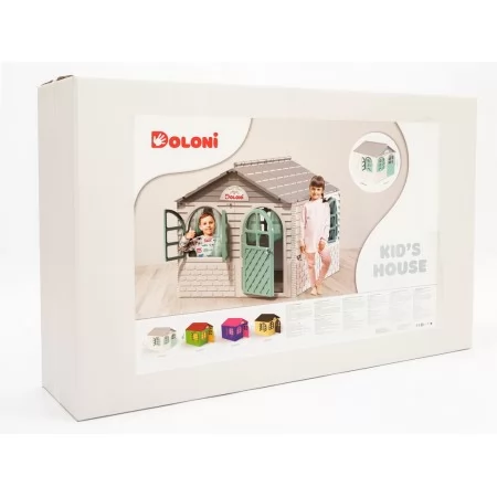 Домик детский со шторками мятный в коробке, Doloni Toys 02550/02 Домик детский со шторками мятный в коробке, Doloni Toys 02550/02