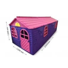 Домик детский со шторками фиолетовый 129x256 смTM Doloni Toys 02550-20