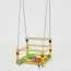 Детские качели подвесные BabyToys с мягким сидением из дерева