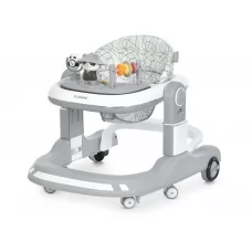 Ходунки 2 в 1 ME 1200 URSA Gray, пушер, музика, світло, сірий