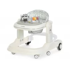 Ходунки 2 в 1 ME 1200 URSA White, пушер, музика, світло, білий