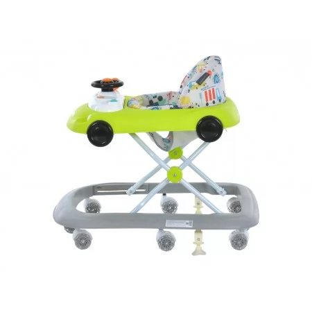 Ходунки El Camino ME 1216 CAR WAY Green-Gray, музыка, стопор, 8 колес, El Camino Ходунки El Camino ME 1216 CAR WAY Green-Gray, музыка, стопор, 8 колес, El Camino