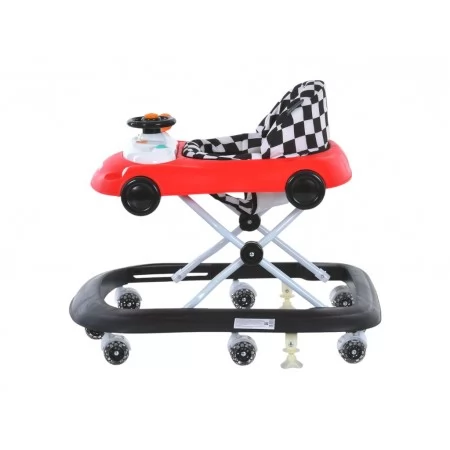 Ходунки El Camino ME 1216 CAR WAY Red-Black, музыка, стопор, 8 колес, El Camino