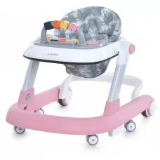 Ходунки ME 1163 MULTIWAY Pink 2в1 муз., пушер, колеса 6шт, муз, світло, на бат-ці, в кор, рожевий