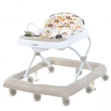 Ходунки ME 1184 FUN Beige музика, колеса 8шт, стопор, на бат-ці, бежевий
