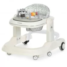 Ходунки ME 1200 URSA White 2в1 муз., пушер, колеса 6шт, світло, на бат-ці, в кор, білий