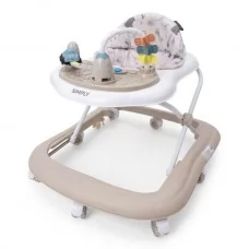 Ходунки ME 1215 SIMPLY Beige музика, колеса 8шт, стопор, на бат-ці, бежевий