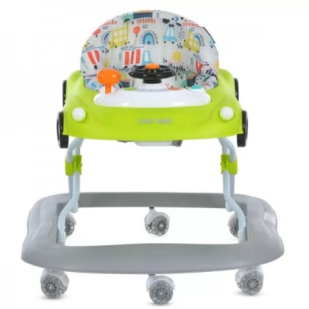 Ходунки ME 1216 CAR WAY Green-Gray музика, колеса 8шт, стопор, на бат-ці, зелено-сірий Ходунки ME 1216 CAR WAY Green-Gray музика, колеса 8шт, стопор, на бат-ці, зелено-сірий
