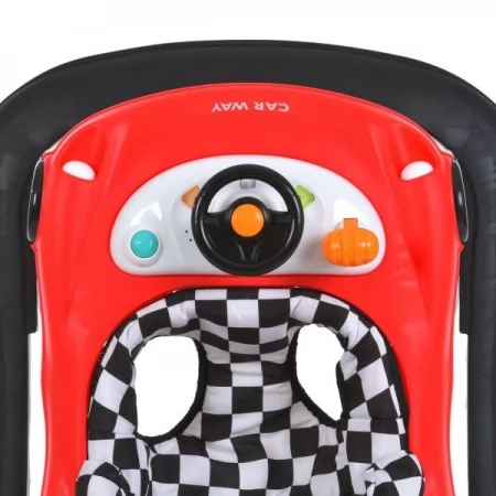 Ходунки ME 1216 CAR WAY Red-Black музика, колеса 8шт, стопор, на бат-ці, червоно-чорний Ходунки ME 1216 CAR WAY Red-Black музика, колеса 8шт, стопор, на бат-ці, червоно-чорний