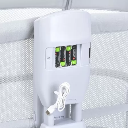 Детская приставная кроватка-люлька Bambi 3328 3в1 с музыкой, таймером, USB, APP и москитной сеткой, белая Детская приставная кроватка-люлька Bambi 3328 3в1 с музыкой, таймером, USB, APP и москитной сеткой, белая