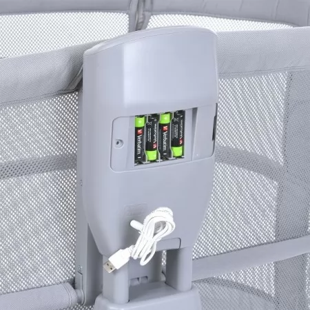 Ліжечко-люлька 3378 приставна,3-в-1, APP, музика, USB, таймер, москітн.сітка, сірий Ліжечко-люлька 3378 приставна,3-в-1, APP, музика, USB, таймер, москітн.сітка, сірий