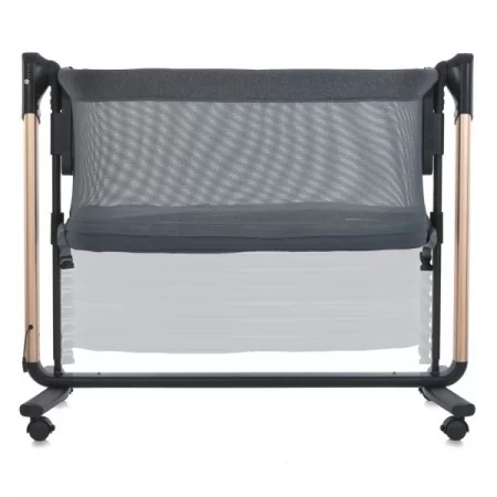 Ліжечко-манеж ME 1125-G NOA Dark Gray дитяче, APP, LED екран, 4кол., матрас, гойдалка, ремені, сумка, алюм., золото+темно-сірий Ліжечко-манеж ME 1125-G NOA Dark Gray дитяче, APP, LED екран, 4кол., матрас, гойдалка, ремені, сумка, алюм., золото+темно-сірий