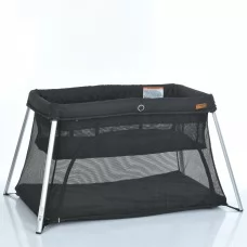 Кроватка-манеж ME 1194 SO EASY Black прямоугольный, 2х уровневый, вход-змейка, матрасик, черный