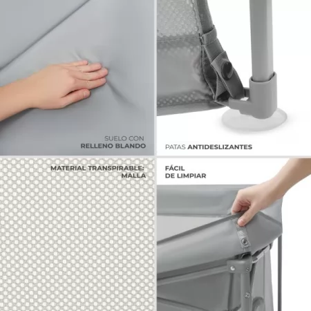 Манеж Kinderkraft Ziki Grey KLZIKI00GRY0000 