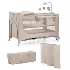 Манеж-кровать с пеленатором Kinderkraft Joy 2 бежевый KLJOY02BEG000AC 