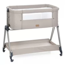 Приставне ліжко ME 1179 HARMONY Taupe Beige дитяче, 4кол., матрас, гойдалка, ремені, беж