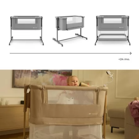 Приставная кроватка-люлька Kinderkraft Nestee Grow 2 Dark Grey KLNEEGR2DGR0000 