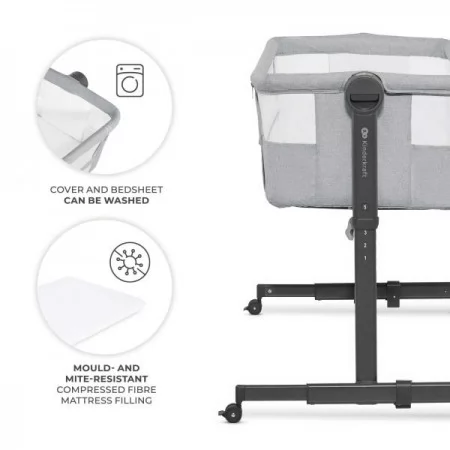 Приставне ліжечко-колиска Kinderkraft Nestee Up 2 Light Grey KLNEE002LGR0000 Приставне ліжечко-колиска Kinderkraft Nestee Up 2 Light Grey KLNEE002LGR0000