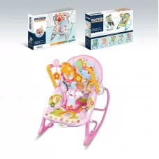 Шезлонг-качалка Bambi 68112-1 с вибрацией и мелодиями Шезлонг-качалка Bambi 68112-1 с вибрацией и мелодиями