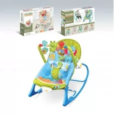 Шезлонг-качалка Bambi 68123-1 с вибрацией и мелодиями Шезлонг-качалка Bambi 68123-1 с вибрацией и мелодиями