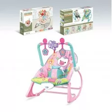 Шезлонг-качалка Bambi 68127-1 с вибрацией и мелодиями Шезлонг-качалка Bambi 68127-1 с вибрацией и мелодиями