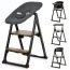 Стульчик EL CAMINO GROWEE ME 1222 Black 4в1 (шезлонг, стульчик для кормления, башня Монтессори, взрослый стул), черный