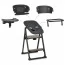 Стульчик EL CAMINO GROWEE ME 1222 Black 4в1 (шезлонг, стульчик для кормления, башня Монтессори, взрослый стул), черный
