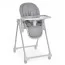 Стульчик El Camino CRYSTAL ME 1037 Nude Gray для кормления, 5-точ. ремни, матрас, 4 колеса, кож., серый нюд