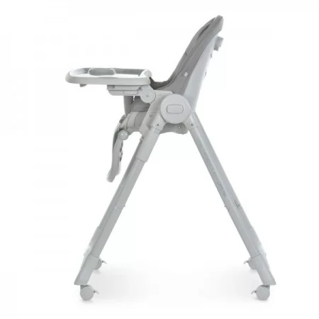 Стульчик El Camino CRYSTAL ME 1037 Nude Gray для кормления, 5-точ. ремни, матрас, 4 колеса, кож., серый нюд