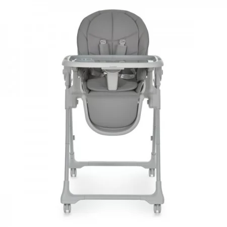 Стульчик El Camino CRYSTAL ME 1037 Nude Gray для кормления, 5-точ. ремни, матрас, 4 колеса, кож., серый нюд