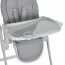Стульчик El Camino CRYSTAL ME 1037 Nude Gray для кормления, 5-точ. ремни, матрас, 4 колеса, кож., серый нюд