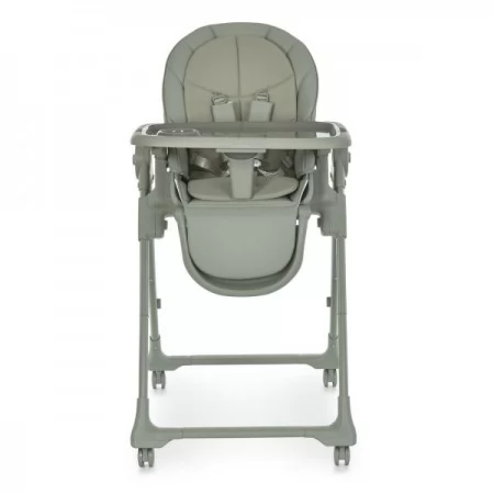 Стільчик El Camino CRYSTAL ME 1037 Nude Green для годування, 5-точ. ремені, матрац, 4 колеса, шкір., зелений нюд
