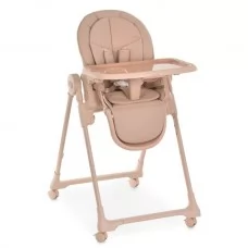 Стільчик El Camino CRYSTAL ME 1037 Nude Pink для годування, 5-точ. ремені, матрац, 4 колеса, шкір., рожевий нюд Стільчик El Camino CRYSTAL ME 1037 Nude Pink для годування, 5-точ. ремені, матрац, 4 колеса, шкір., рожевий нюд