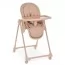 Стільчик El Camino CRYSTAL ME 1037 Nude Pink для годування, 5-точ. ремені, матрац, 4 колеса, шкір., рожевий нюд