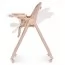Стільчик El Camino CRYSTAL ME 1037 Nude Pink для годування, 5-точ. ремені, матрац, 4 колеса, шкір., рожевий нюд