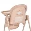 Стільчик El Camino CRYSTAL ME 1037 Nude Pink для годування, 5-точ. ремені, матрац, 4 колеса, шкір., рожевий нюд