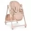 Стільчик El Camino CRYSTAL ME 1037 Nude Pink для годування, 5-точ. ремені, матрац, 4 колеса, шкір., рожевий нюд