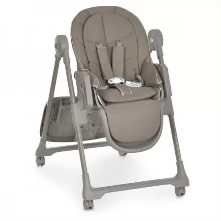 Стульчик El Camino CRYSTAL ME 1037 Nude Taupe для кормления, 5-точ. ремни, матрас, 4 колеса, кож., бежевый нюд Стульчик El Camino CRYSTAL ME 1037 Nude Taupe для кормления, 5-точ. ремни, матрас, 4 колеса, кож., бежевый нюд