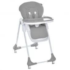 Стульчик M 3233L Dark Gray для кормления, 3 положения спинки и подножки, 4колеса, корзинка, экокожа, темно-серый