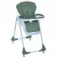 Стульчик M 3233L Jade Green для годування, 3 положення спинки та підніжки, 4колеса, корзинка, екошкіра, зелений