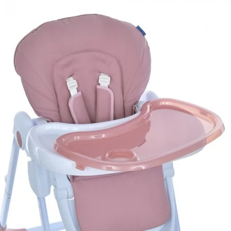 Стульчик M 3233L Pink для кормления, 3 положения спинки и подножки, 4колеса, корзинка, экокожа, розовый Стульчик M 3233L Pink для кормления, 3 положения спинки и подножки, 4колеса, корзинка, экокожа, розовый