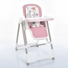 Стульчик M 5897 Pink для кормления 2в1 с механическим укачиванием, 5-ти точек, матрас, экошкира, розовый Стульчик M 5897 Pink для кормления 2в1 с механическим укачиванием, 5-ти точек, матрас, экошкира, розовый