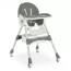Стульчик M 6302 Gray для кормления, складной, 5-ти точ.рем., экокожа, регул.подножка, серый