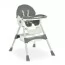 Стульчик M 6302 Gray для кормления, складной, 5-ти точ.рем., экокожа, регул.подножка, серый