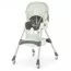 Стульчик M 6302 Gray для кормления, складной, 5-ти точ.рем., экокожа, регул.подножка, серый