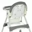 Стульчик M 6302 Gray для кормления, складной, 5-ти точ.рем., экокожа, регул.подножка, серый