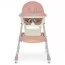 Стільчик M 6302 Pink для годування, складний, 5-ти точ.рем., екошкіра, регул.підніжка, рожевий