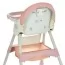 Стільчик M 6302 Pink для годування, складний, 5-ти точ.рем., екошкіра, регул.підніжка, рожевий