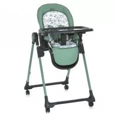 Стульчик ME 1037-B CRYSTAL Green для кормления, 5-точ. ремни, матрас, 4 колеса, кож., зеленый Стульчик ME 1037-B CRYSTAL Green для кормления, 5-точ. ремни, матрас, 4 колеса, кож., зеленый