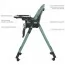 Стільчик ME 1037-B CRYSTAL Green для годування, 5-точ. ремені, матрац, 4 колеса, шкір., зелений